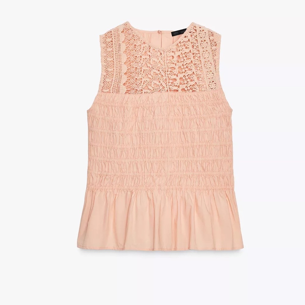 ZARA RUFFLED ELASTIC TOP - Picture 10 of 11